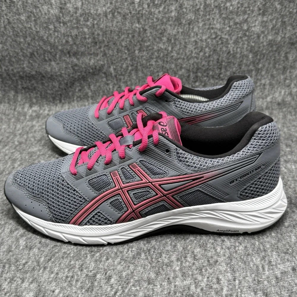 Asics Gel Contend 5 Running Shoes Womens Size 8.5 Grey Pink 1012A234 New